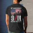 Vintage Patriotic Day Never Forget 2001 911 Men's Back Print T-shirt Gifts for Him
