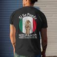 Vintage Proud Mexica Flag National Hispanic Heritage Month Men's T-shirt Back Print Gifts for Him
