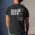 Vintage Senior 2024 Class Grad Proud Dad Class Of 2024 Men's Back Print T-shirt Gifts for Him