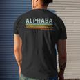 Vintage Stripes Alphaba Ms Men's T-shirt Back Print Gifts for Him Vintage Stripes Alphaba Ms Men's T-shirt Back Print Gifts for Him