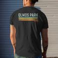 Vintage Stripes Olmos Park Tx Men's T-shirt Back Print Gifts for Him Vintage Stripes Olmos Park Tx Men's T-shirt Back Print Gifts for Him