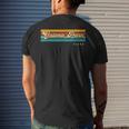 Vintage Sunset Stripes Galena Park Texas Men's T-shirt Back Print Gifts for Him