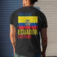 Vintage This Is My Ecuador Flag Costume For Halloween Ecuador Funny Gifts Mens Back Print T-shirt Gifts for Him