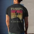 Vintage Never Underestimate An Old Man With A Dirt Bike Men's T-shirt Back Print Gifts for Him