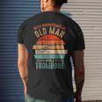Vintage Never Underestimate An Old Man With A Trombone Men's T-shirt Back Print Gifts for Him