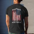 Vintage Us Air Force Veterans Usa American Flag 4Th Of July Men's T-shirt Back Print Gifts for Him