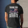 Vintage Veteran Thank You For Your Service Veteran's Day Men's T-shirt Back Print Gifts for Him