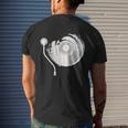 Vintage Vinyl Records Player Record Collector Music Lover Men's T-shirt Back Print Gifts for Him