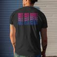 Vintage Why Not Both Funny Gay Bisexual Bi Flag Pride Mens Back Print T-shirt Gifts for Him