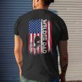 Welder Dad American Flag Welding Daddy Fathers Day Mens Back Print T-shirt Gifts for Him