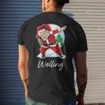 Welling Name Gift Santa Welling Mens Back Print T-shirt Gifts for Him