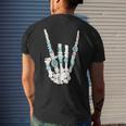 Western Rock On Skeleton American Rodeo Cowboy Men's T-shirt Back Print Gifts for Him