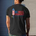 Womens No More Fireworks Funny Patriotic July 4Th American Flag Mens Back Print T-shirt Gifts for Him