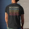 Woodway Texas Woodway Tx Retro Vintage Text Men's T-shirt Back Print Gifts for Him