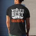 Worlds Best Grandpa - Funny Grandpa Mens Back Print T-shirt Gifts for Him
