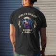 Worlds Coolest Dog Dad Papa - Men Doodle Mens Back Print T-shirt Gifts for Him