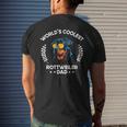 Worlds Coolest Dog Dad Papa - Men Rottweiler Mens Back Print T-shirt Gifts for Him