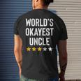 Worlds Okayest Uncle From Niece Nephew Funny Favorite Uncle Mens Back Print T-shirt Gifts for Him