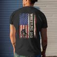 Wrestling Dad Usa American Flag Wrestle Men Fathers Day Mens Back Print T-shirt Gifts for Him
