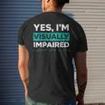 Yes I'm Visually Impaired Braille Blind Awareness Vision Men's T-shirt Back Print Gifts for Him