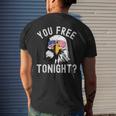 You Free Tonight Funny Fourth Of July Patriotic Bald Eagle Mens Back Print T-shirt Gifts for Him