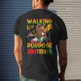 Youth Shoes Steppin Into Junenth Walking With Purpose Mens Back Print T-shirt Gifts for Him