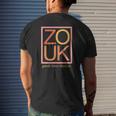 Zouk Love Dance Fun Novelty Minimalist Typography Dancing Men's T-shirt Back Print Gifts for Him