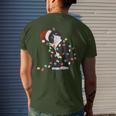Black Cat Christmas Lights Cat Lover Xmas Pajama Men's T-shirt Back Print Gifts for Him