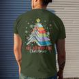 All Booked For Christmas Book Christmas Tree Lights Apparel Men's T-shirt Back Print Gifts for Him