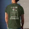 C Is For Cthulhu Christmas Cosmic Horror Cthulhu Men's T-shirt Back Print Gifts for Him