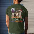 Cat Halloween Christmas Happy Hallothanksmas Thanksgiving Men's T-shirt Back Print Gifts for Him