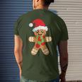 Christmas Baking Cookie Cute Gingerbread Man Men's T-shirt Back Print Gifts for Him