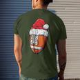 Christmas Football Ball Santa Hat Xmas Boys Team Sport Men's T-shirt Back Print Gifts for Him