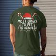 Christmas Most Likely To Pet The Reindeer Men's T-shirt Back Print Gifts for Him
