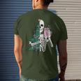 Christmas Sorta Merry Sorta Scary Skeleton Xmas Tree Men's T-shirt Back Print Gifts for Him