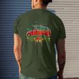 Xmas Lighting Tree Santa Ugly Fire Truck Christmas Men's T-shirt Back Print Gifts for Him