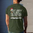 Most Likely To Hate The Matching Christmas Family Men's T-shirt Back Print Gifts for Him