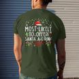 Most Likely To Offer Santa A Drink Family Christmas Holiday Men's T-shirt Back Print Gifts for Him