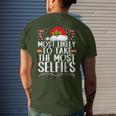 Most Likely To Take The Most Selfies Family Christmas Pajama Men's T-shirt Back Print Gifts for Him