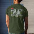Most Likely To Start The Shenanigans Christmas Family Men's T-shirt Back Print Gifts for Him Most Likely To Start The Shenanigans Christmas Family Men's T-shirt Back Print Gifts for Him