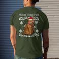 Merry Christmas Ornament Somali Cat Xmas Santa Men's T-shirt Back Print Gifts for Him