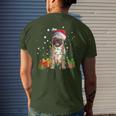 Pug Christmas Tree Lights Santa Dog Xmas Boys Pugmas Men's T-shirt Back Print Gifts for Him