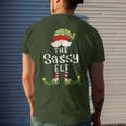 Sassy Elf Group Christmas Pajama Party Men's T-shirt Back Print Gifts for Him