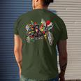 Sea Turtle Christmas Lights Santa Hat Merry Christmas Men's T-shirt Back Print Gifts for Him
