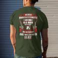Never Underestimate An Old Us Veteran Born In May Xmas Men's T-shirt Back Print Gifts for Him