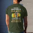 Never Underestimate An Old Vietnam Veteran Veteran Day Xmas Men's T-shirt Back Print Gifts for Him
