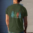 Vintage Christmas Trees Hand Drawing Christmas Trees Men's T-shirt Back Print Gifts for Him