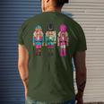 Vintage Sequin Cheerful Sparkly Nutcrackers Christmas Men's T-shirt Back Print Gifts for Him