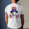 4Th Of July American Baseball Uncle Sam Hat Funny Mens Back Print T-shirt Gifts for Him