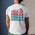 America Patriotic 4Th Fourth Of July Independence Day Mens Back Print T-shirt Gifts for Him